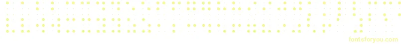 フォントBraileFont – 白い背景に黄色の文字