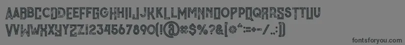 MurrayInlineGrunge Font – Black Fonts on Gray Background