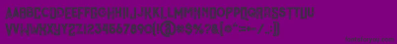 MurrayInlineGrunge Font – Black Fonts on Purple Background