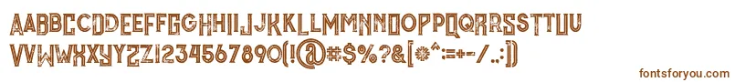 MurrayInlineGrunge-fontti – ruskeat fontit valkoisella taustalla