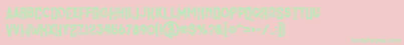 MurrayInlineGrunge-Schriftart – Grüne Schriften auf rosa Hintergrund