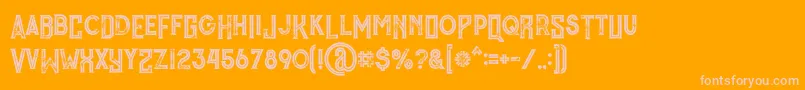 MurrayInlineGrunge Font – Pink Fonts on Orange Background