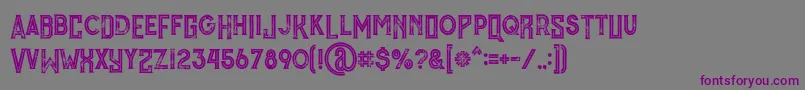 MurrayInlineGrunge-fontti – violetit fontit harmaalla taustalla