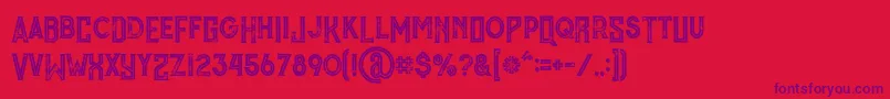 MurrayInlineGrunge Font – Purple Fonts on Red Background