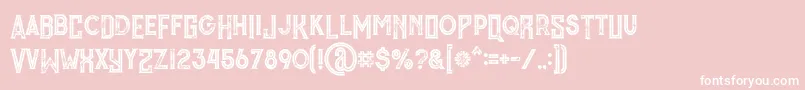 MurrayInlineGrunge-Schriftart – Weiße Schriften auf rosa Hintergrund