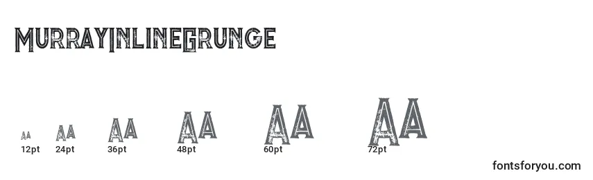 Размеры шрифта MurrayInlineGrunge (96364)