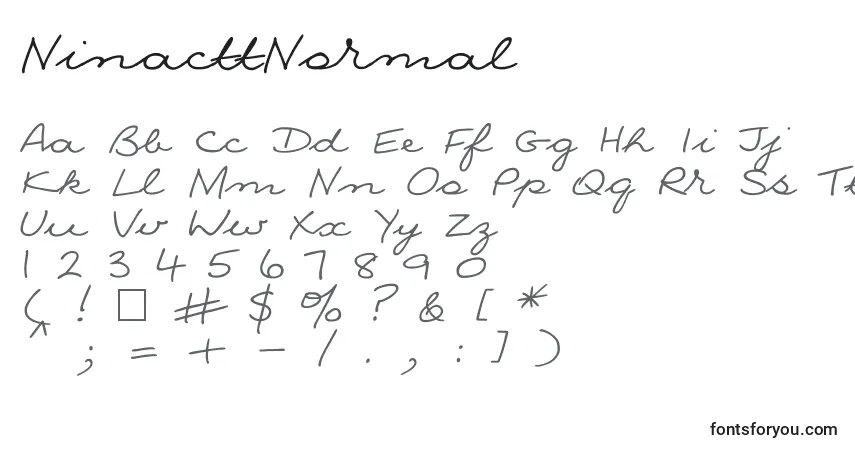 Шрифт NinacttNormal – алфавит, цифры, специальные символы