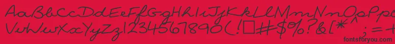 NinacttNormal Font – Black Fonts on Red Background