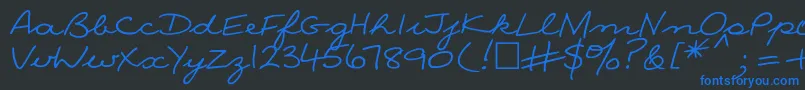 Weitere Informationen zur NinacttNormal-Schriftart NinacttNormal-Schriftart – Blaue Schriften auf schwarzem Hintergrund