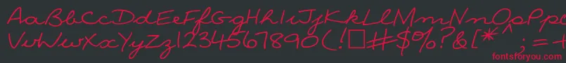 NinacttNormal Font – Red Fonts on Black Background