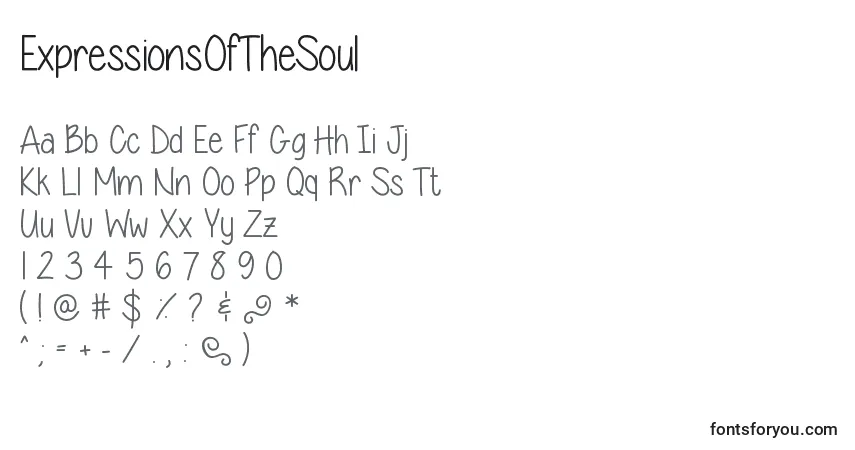 ExpressionsOfTheSoul Font – alphabet, numbers, special characters