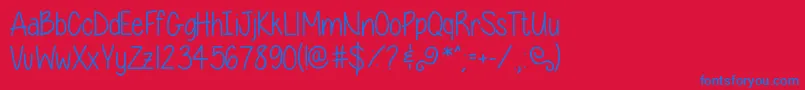 ExpressionsOfTheSoul Font – Blue Fonts on Red Background