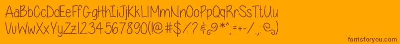ExpressionsOfTheSoul Font – Brown Fonts on Orange Background