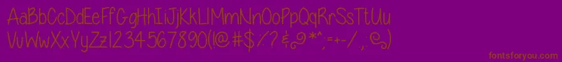 ExpressionsOfTheSoul Font – Brown Fonts on Purple Background