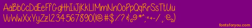 ExpressionsOfTheSoul Font – Orange Fonts on Purple Background