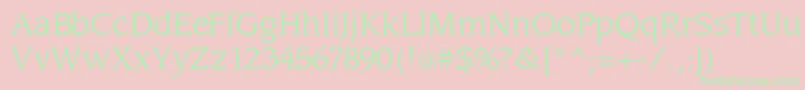 Slinglight Font – Green Fonts on Pink Background