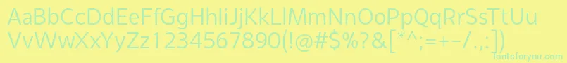 SyabilBook Font – Green Fonts on Yellow Background
