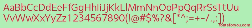 SyabilBook Font – Red Fonts on Green Background