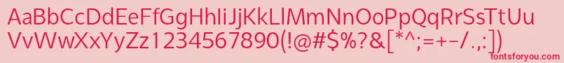 SyabilBook Font – Red Fonts on Pink Background