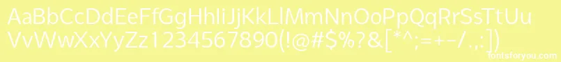 SyabilBook Font – White Fonts on Yellow Background