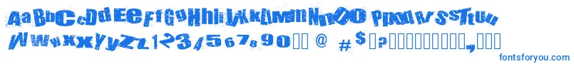 Deathlane Font – Blue Fonts on White Background