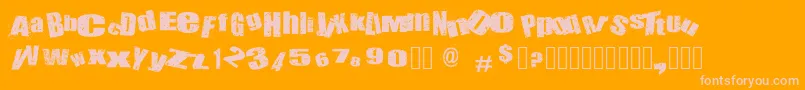 Deathlane Font – Pink Fonts on Orange Background