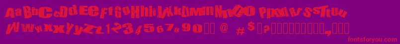 Deathlane Font – Red Fonts on Purple Background