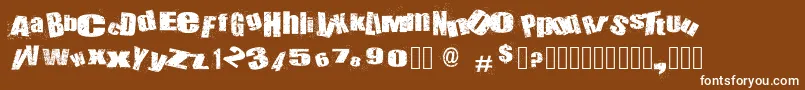 フォントDeathlane – 茶色の背景に白い文字