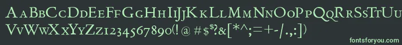 Czcionka Griffosscapsfont – zielone czcionki na czarnym tle