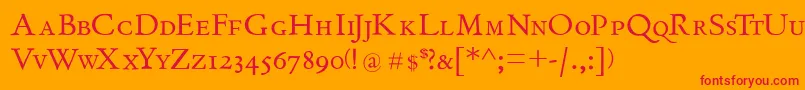 Griffosscapsfont Font – Red Fonts on Orange Background