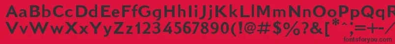 KudrashovSansserifPlain.001.001 Font – Black Fonts on Red Background