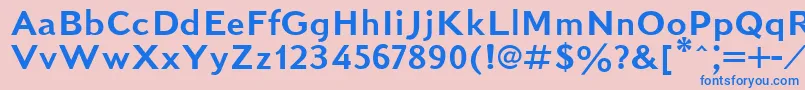 KudrashovSansserifPlain.001.001 Font – Blue Fonts on Pink Background