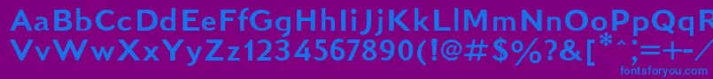 KudrashovSansserifPlain.001.001 Font – Blue Fonts on Purple Background