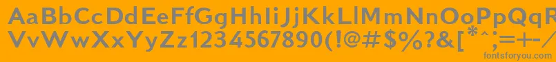 Czcionka KudrashovSansserifPlain.001.001 – szare czcionki na pomarańczowym tle