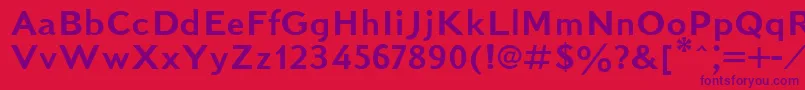 Шрифт KudrashovSansserifPlain.001.001 – фиолетовые шрифты на красном фоне