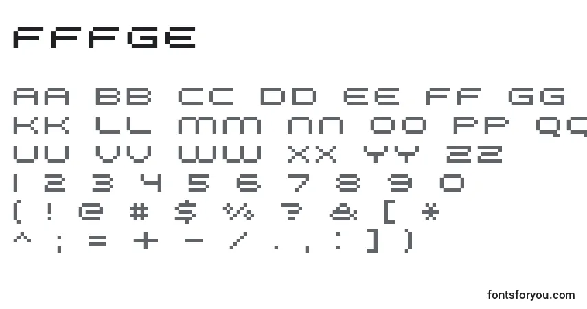 Schriftart Fffge – Alphabet, Zahlen, spezielle Symbole