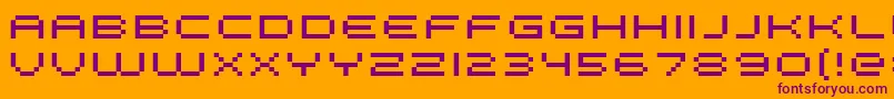 Fffge Font – Purple Fonts on Orange Background