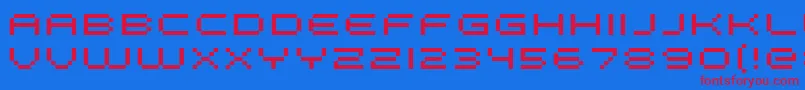 Fffge Font – Red Fonts on Blue Background