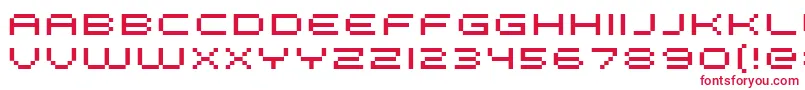 フォントFffge – 白い背景に赤い文字