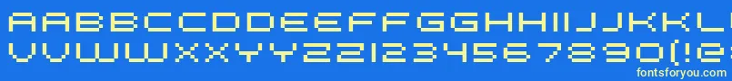 Fffge Font – Yellow Fonts on Blue Background