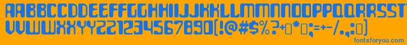 フォントParaaminobenzoicRegular – オレンジの背景に青い文字