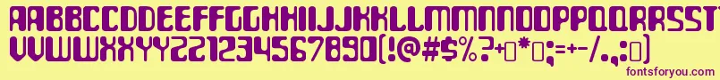 ParaaminobenzoicRegular Font – Purple Fonts on Yellow Background