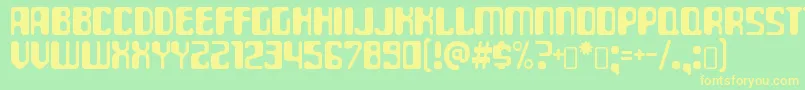 ParaaminobenzoicRegular Font – Yellow Fonts on Green Background