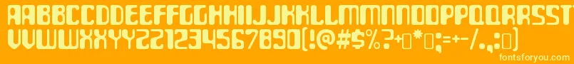 ParaaminobenzoicRegular Font – Yellow Fonts on Orange Background