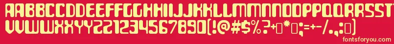 ParaaminobenzoicRegular Font – Yellow Fonts on Red Background