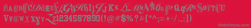 KeetanoAtlMygangsta Font – Gray Fonts on Red Background