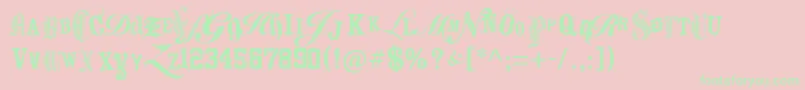 KeetanoAtlMygangsta Font – Green Fonts on Pink Background