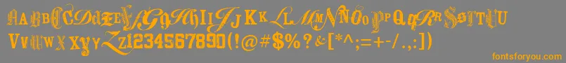 KeetanoAtlMygangsta Font – Orange Fonts on Gray Background