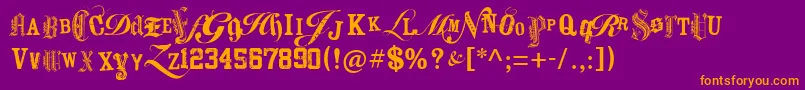 KeetanoAtlMygangsta Font – Orange Fonts on Purple Background