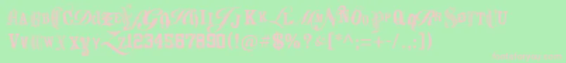 fuente KeetanoAtlMygangsta – Fuentes Rosadas Sobre Fondo Verde